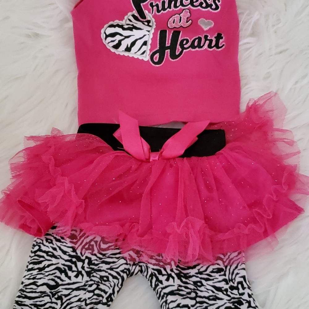 D&G Darlings Outfit 3-6 months Animal Print